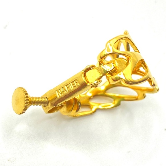 NAPIER Gold Tone Clip-On Hoops Earrings - Picture 5 of 9